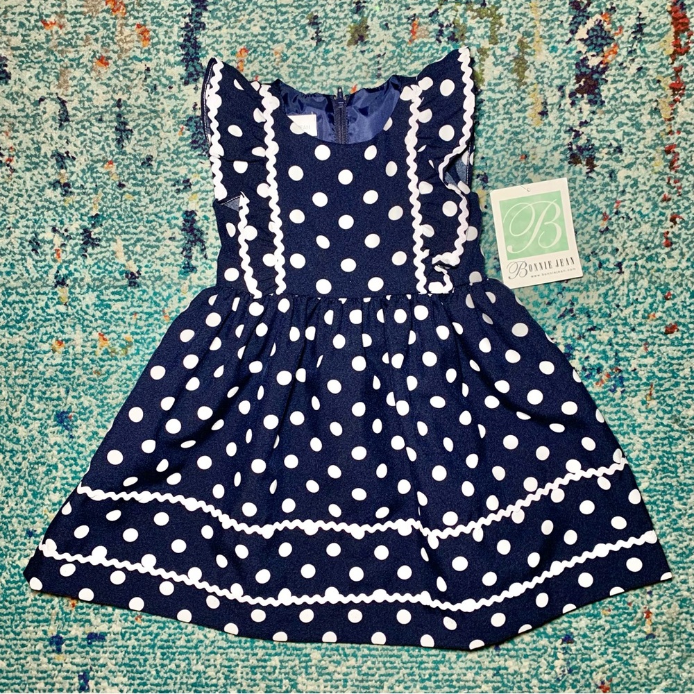 NWT - Bonnie Jean Polka Dot Toddler Dress